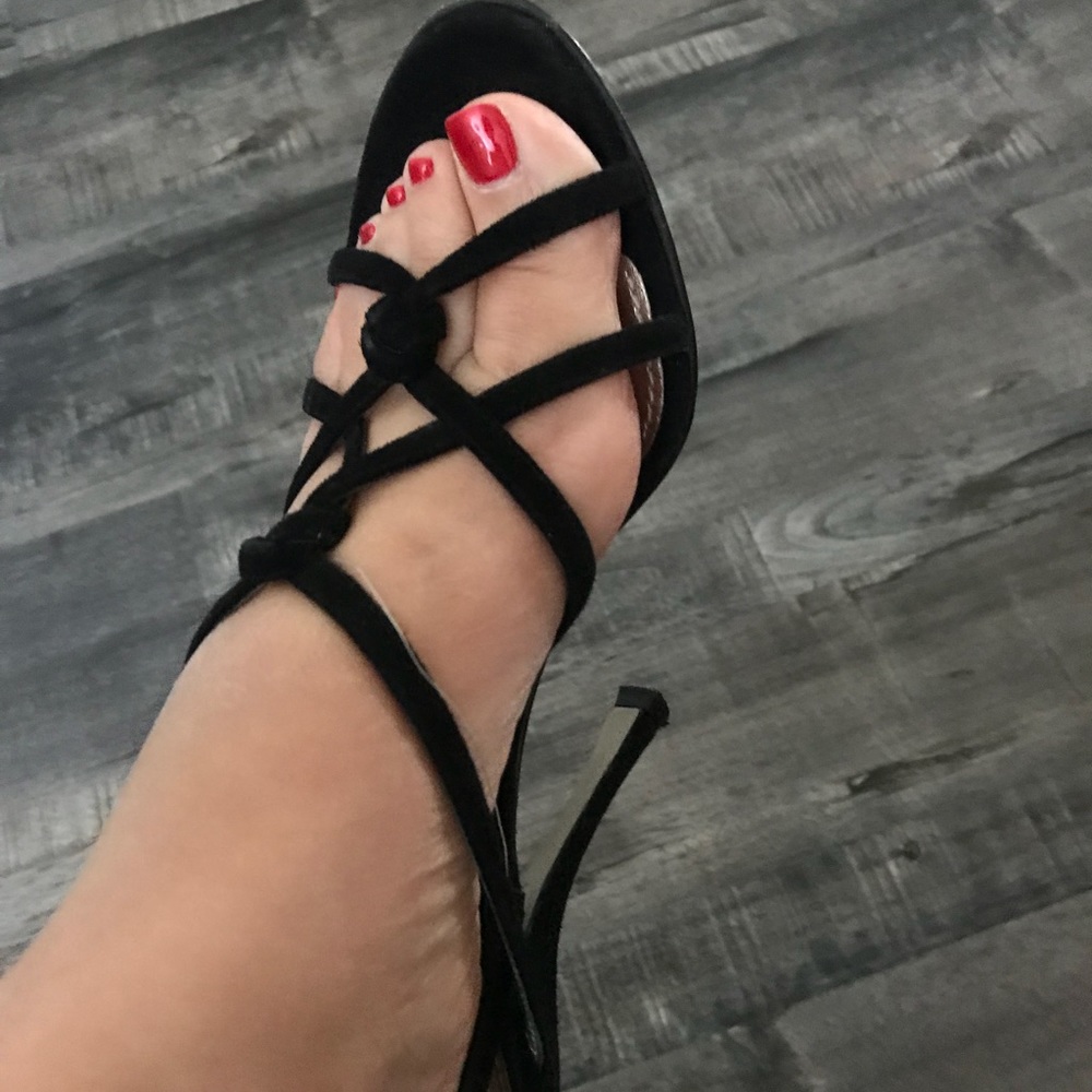 Dolce & Gabana black suede heels